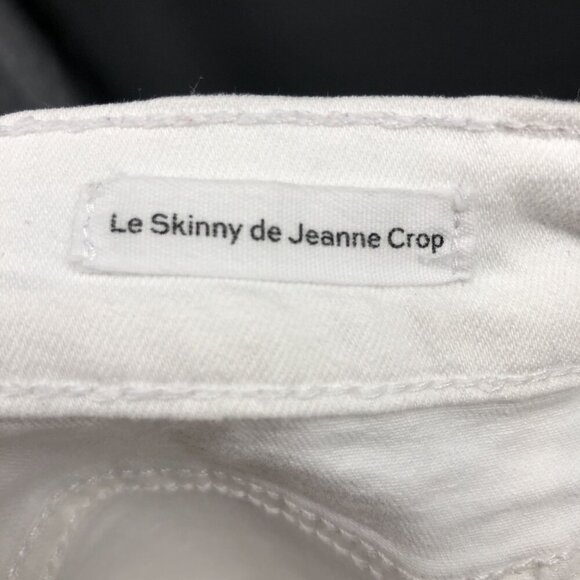 Frame Women's Le Skinny De Jeanne Crop Jeans Size 25 White Mid Rise Coastal - Picture 4 of 11